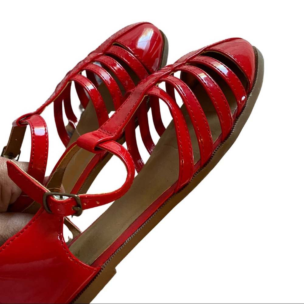 RED Patent leather shoes